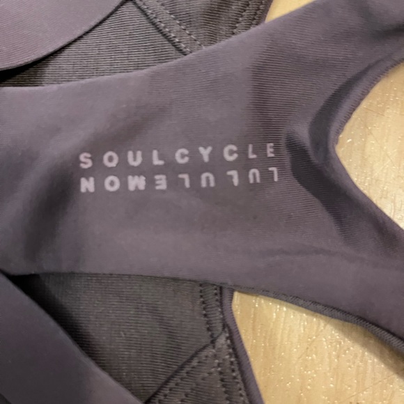 Lululemon Soulcycle To the Beat Bra Long Line High Neck Size 4 Purple Taupe - Picture 8 of 12